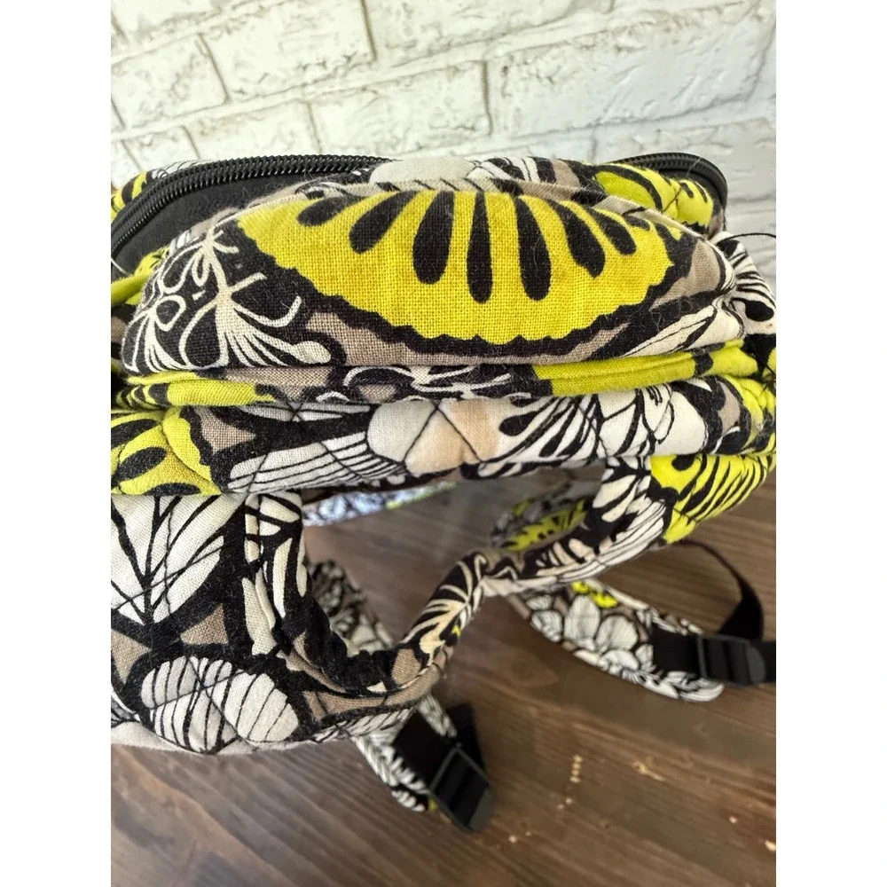 Vera Bradley‎ Backpack DIaperbag Quilted Floral Citron Print Traveler